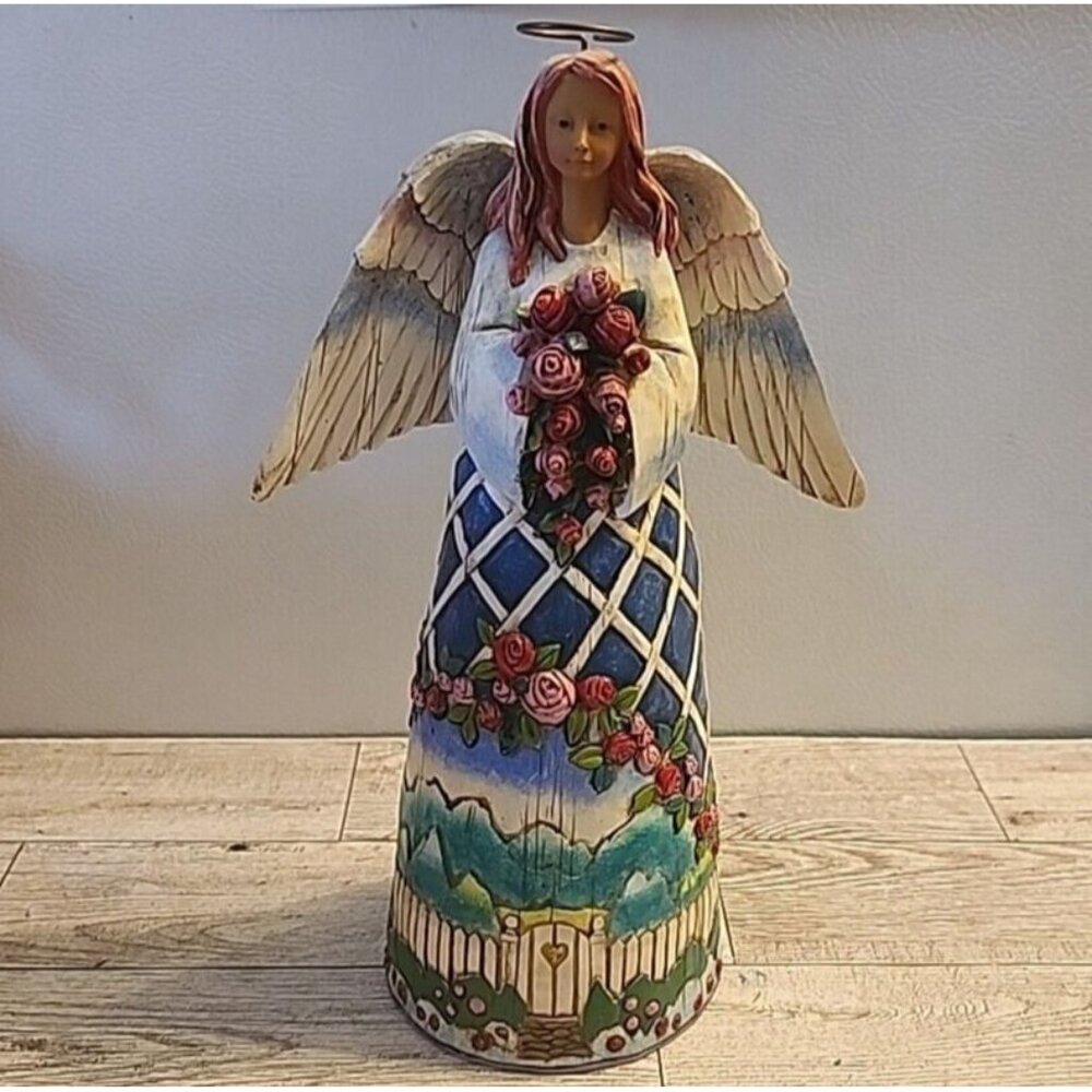 Jim Shore Angel Guardian of The Garden and Flowers Heartwood Creek Collection 9" - Picture 2 of 12